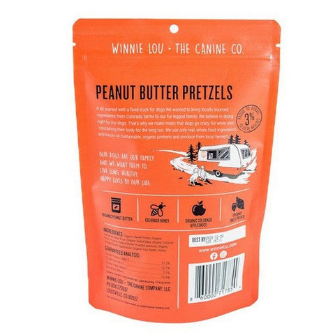 Winnie Lou, Peanut Butter Pretzels Dog Treat, 4 Oz (Case Of 6) Winnie Lou