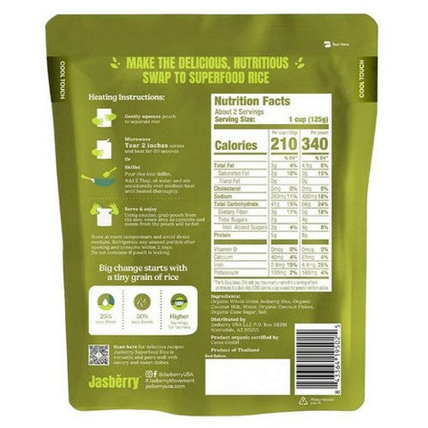 Jasberry, Superfood Coconut Rice, 7.05 Oz (Case Of 6) Jasberry