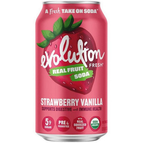 Evolution Fresh, Organic Strawberry Fruit Soda, 12 Oz (Case Of 6) Evolution Fresh