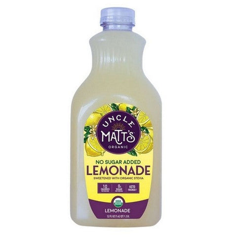Uncle Matts, Organic Lemonade No Sugar Added, 52 Oz (Case Of 6) Uncle Matts