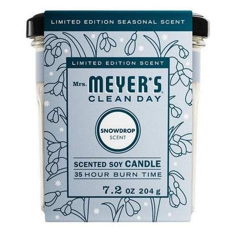 Mrs. Meyer's, Clean Day Soy Candle Snow Drop, 7.2 Oz (Case Of 6) Mrs. Meyer's