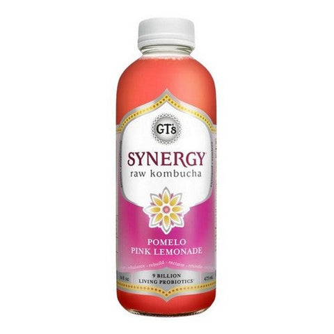 GT's, Synergy Raw Kombucha Pomelo Pink Lemonade, 16 Oz (Case Of 12) GT's