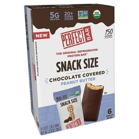 Perfect Bar, Chocolate Covered Peanut Butter Protein Bars Snack Size, 6.34 Oz (Case Of 6) Perfect Bar