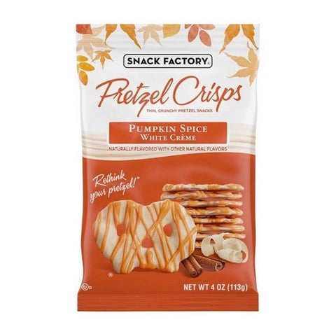 Pretzel Crisps, Pumpkin Spice White CrÃ¨me, 4 Oz (Case Of 12) Pretzel Crisps