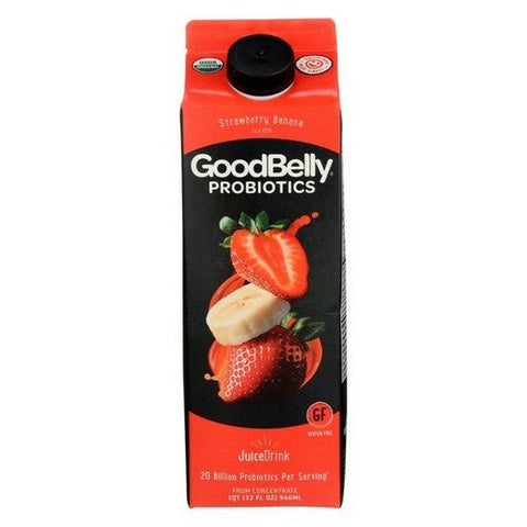 Good Belly, Organic Juice Drink Strawberry Banana, 32 Oz (Case Of 6) Good Belly