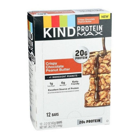 Kind, Protein Max Crispy Chocolate Peanut Butter, 2.2 Oz X 12 Count (Case Of 12) Kind