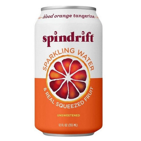 Spindrift, Blood Orange Tangerine Sparkling Water, 12 Oz X 8 Count (Case Of 3) Spindrift