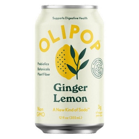 Olipop, Sparkling Tonic Ginger Lemon, 12 Oz (Case Of 12) Olipop