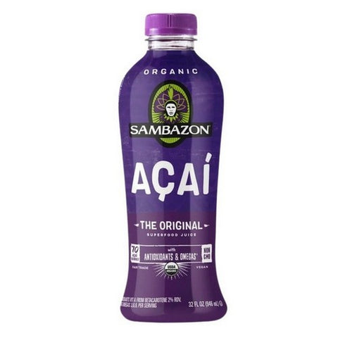 Sambazon, Organic Acai Juice The Original, 32 Oz (Case Of 6) Sambazon