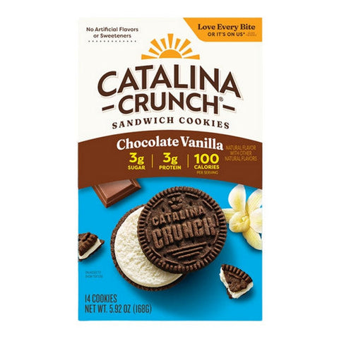 Catalina Crunch, Chocolate Vanilla Sandwich Cookies, 5.9 Oz (Case Of 6) Catalina Crunch