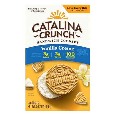 Catalina Crunch, Keto Sandwich Cookies Vanilla Creme, 5.9 Oz (Case Of 6) Catalina Crunch