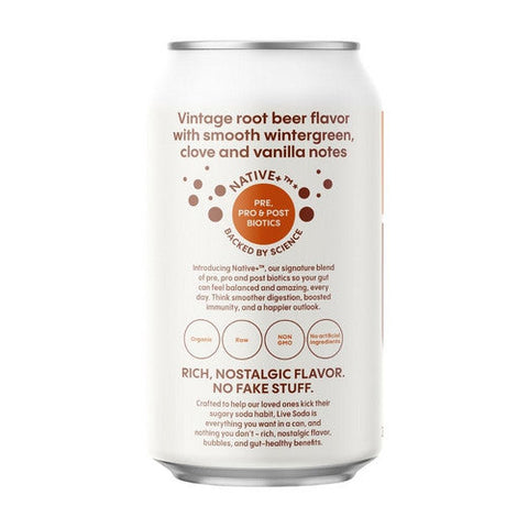 Live Soda, Organic Kombucha Rootbeer, 12 Oz (Case Of 6) Live Soda