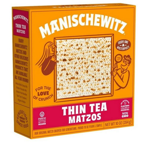 Manischewitz, Thin Tea Matzos, 10 Oz (Case Of 12) Manischewitz