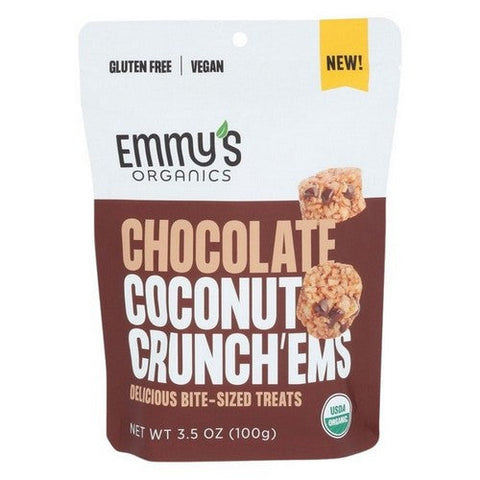 Emmys Organics, Chocolate Coconut Treats, 3.5 Oz (Case Of 6) Emmys Organics