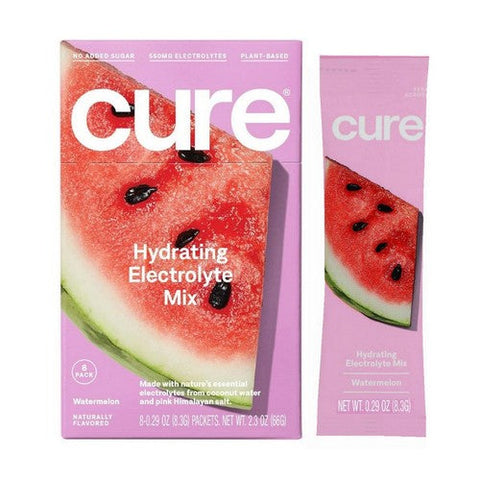 Cure Hydration, Electrolyte Drink Mix Watermelon, 0.29 Oz X 8 Count Cure Hydration