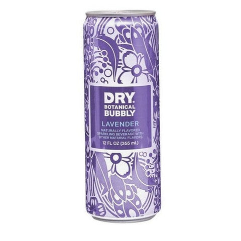 Dry Botanical Bubbly, Sparkling Beverage Lavender, 12 Oz X 4 Count (Case Of 6) Dry Botanical Bubbly