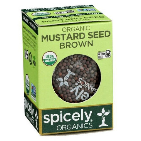 Spicely Organics, Organic Mustard Seed Brown, 0.6 Oz (Case Of 6) Spicely Organics