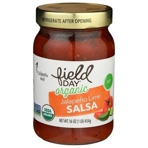 Field Day, Organic Hot Jalapeno Lime Salsa, 16 Oz (Case Of 12) Field Day