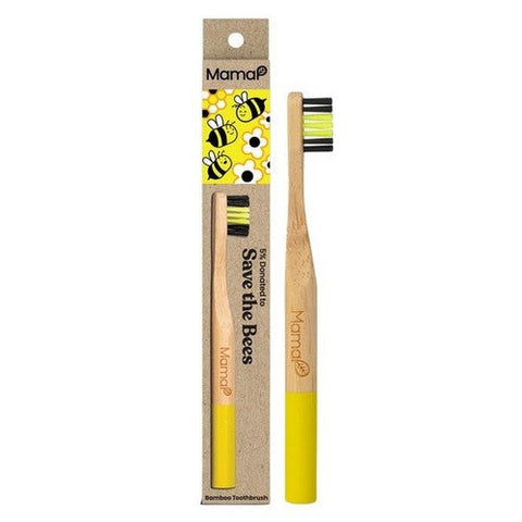 Mamap, Kids Bamboo Toothbrush Yellow Soft, 1 Count (Case Of 6) Mamap