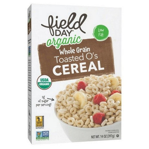 Field Day, Oragnic Whole Grain Toasted O's Cereal, 14 Oz (Case Of 10) Field Day