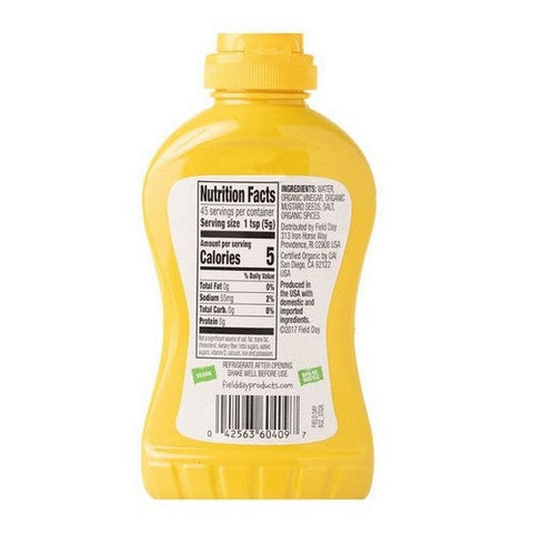 Field Day, Organic Stone Ground Mustard, 8 Oz (Case Of 12) Field Day