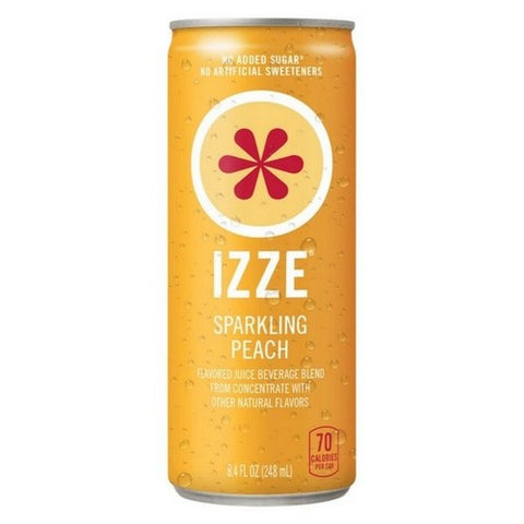 Izze, Sparkling Juice Peach, 8.4 Oz X 6 Count (Case Of 4) Izze