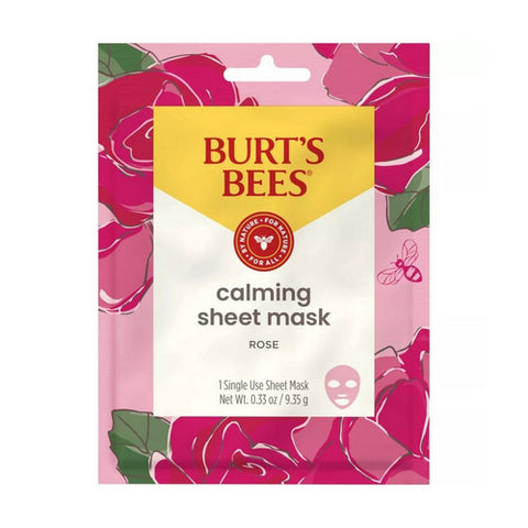 Burts Bees, Calming Sheet Mask With Rose, 1 Count (Case Of 6) Burts Bees