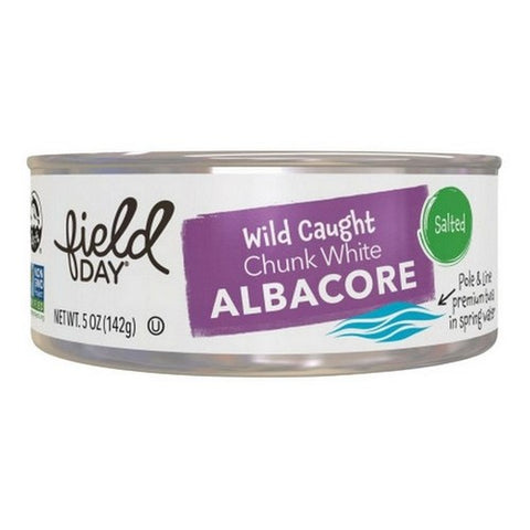 Field Day, Wild Caught Albacore Salted Chunk White Tuna, 5 Oz (Case Of 12) Field Day
