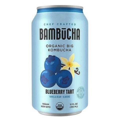Bambucha Kombucha, Blueberry Tart Big Organic, 12 Oz (Case Of 12) Bambucha Kombucha