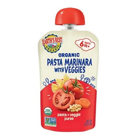 Earth's Best, Pasta Marinara Wiht Veggies Puree, 4 Oz (Case Of 12) Earth's Best