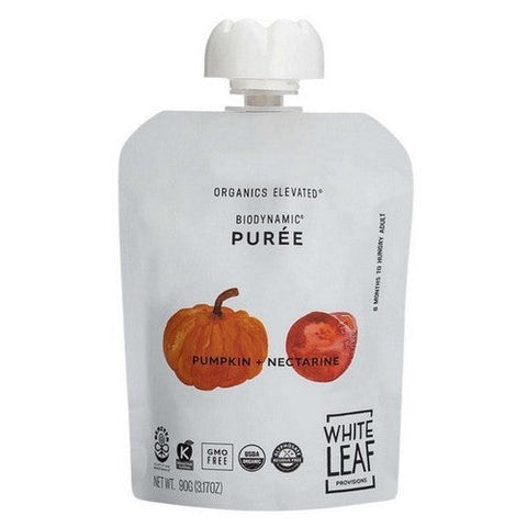 White Leaf Provisions, Baby Food Pumpkin Nectarne, 90 Grams (Case Of 6) White Leaf Provisions