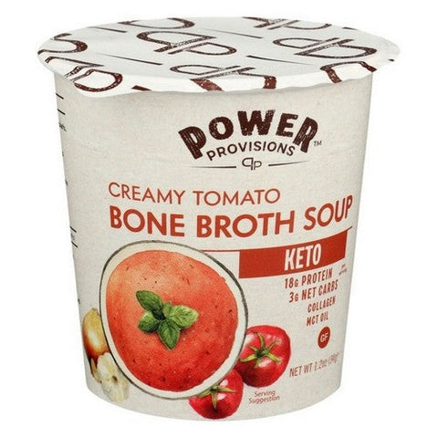 Power Provisions, Bone Broth Soup Creamy Tomato Keto, 1.2 Oz (Case Of 6) Power Provisions