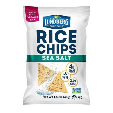 Lundberg, Sea Salt Rice Chips, 1.5 Oz (Case Of 24) Lundberg