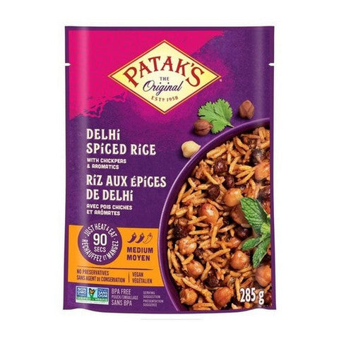 Patak, Rice Delhi Spiced Chickpeas, 10.05 Oz (Case Of 6) Patak