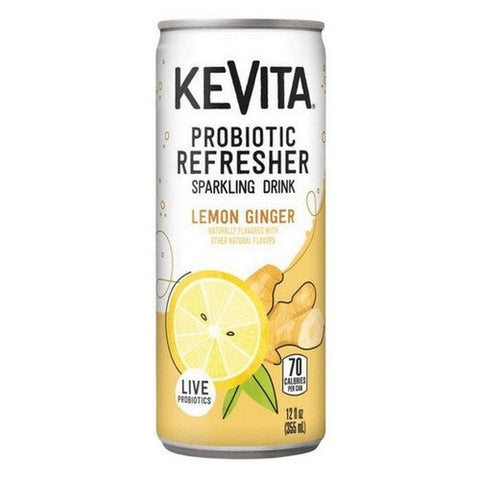 Kevita, Sparkling Refresher Lemon Ginger, 12 Oz (Case Of 12) Kevita