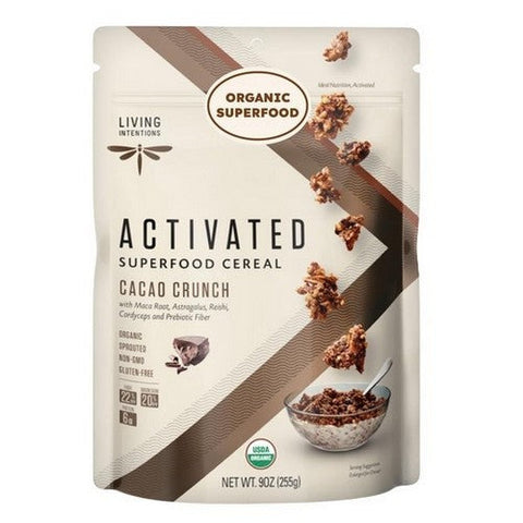 Living Intentions, Activated Superfood Cereal Cacao Crunch, 9 Oz (Case Of 6) Living Intentions