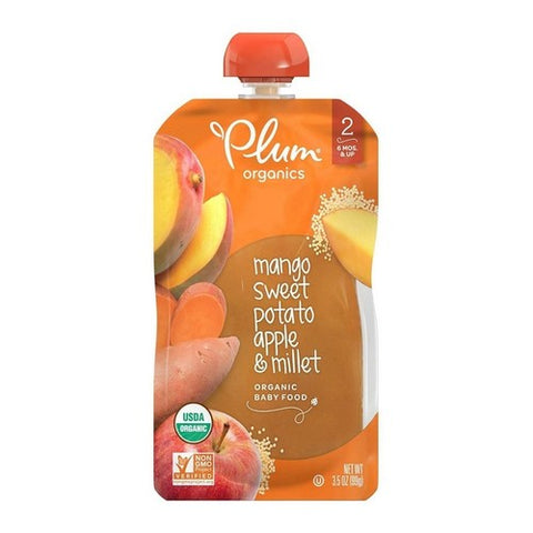 Plum Organics, Organic Baby Food Sweet Potato Mango And Millet, 3.5 Oz (Case Of 6) Plum Organics