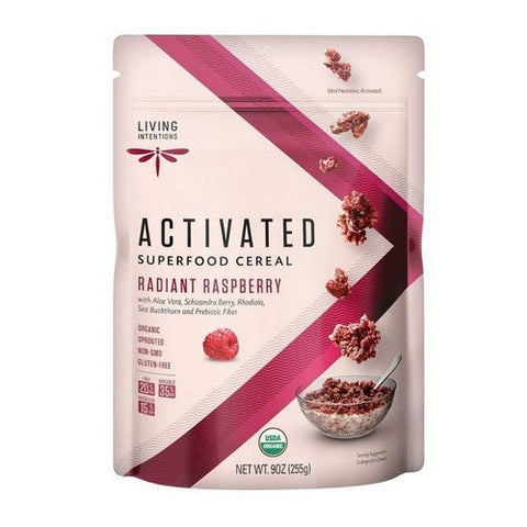 Living Intentions, Organic Activated Superfood Cereal Radiant Raspberry, 9 Oz (Case Of 6) Living Intentions