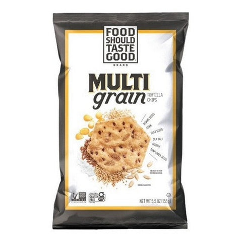 Food Should Taste Good, Multigrain Tortilla Chips, 5.5 Oz (Case Of 12) Food Should Taste Good