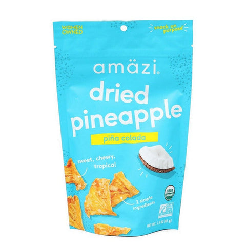 Amazi Foods, Organic Dried Pineapple Pina Colada, 2.3 Oz (Case Of 6) Amazi Foods