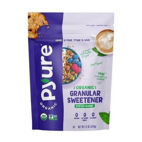 Pyure, Organic Granular Sweetener With Stevia, 12 Oz (Case Of 6) Pyure