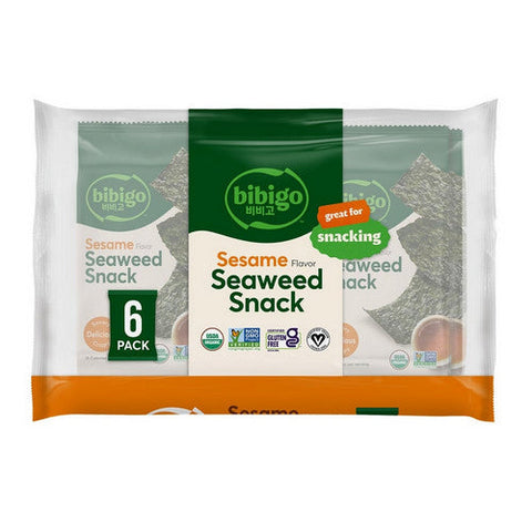 Bibigo, Seaweed Snack Sesame, 0.16 Oz X 6 Count (Case Of 6) Bibigo