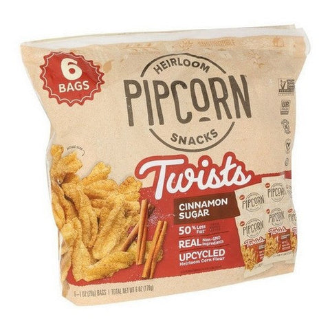 Pipcorn, Twists with Cinnamon Sugar, 1 Oz (Case Of 6) Pipcorn