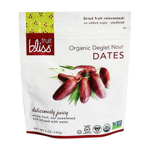 Fruit Bliss, Organic Dried And Pitted Deglet Nour Dates, 5 Oz (Case Of 6) Fruit Bliss