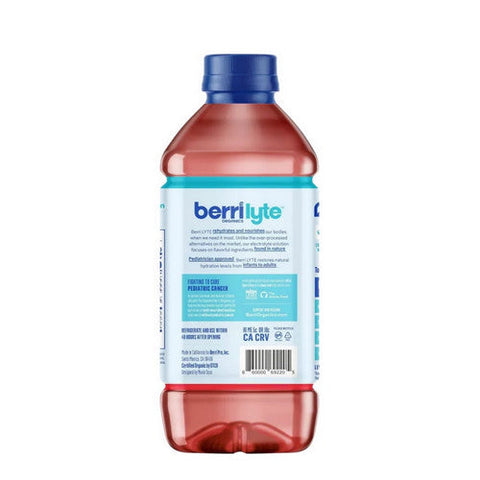 Berri Lyte, Organic Strawberry Electrolyte Solution, 35.2 Oz (Case Of 6) Berri Lyte
