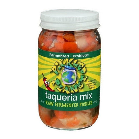 Pickled Planet, Raw Fermented Pickles Taqueria Mix, 16 Oz (Case Of 6) Pickled Planet