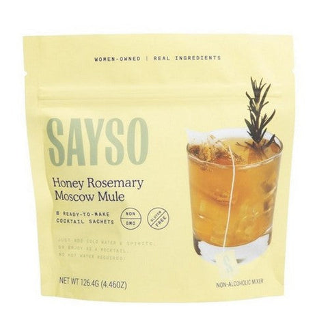 Sayso, Honey Rosemary Moscow Mule Cocktail Mix, 4.46 Oz (Case Of 6) Sayso