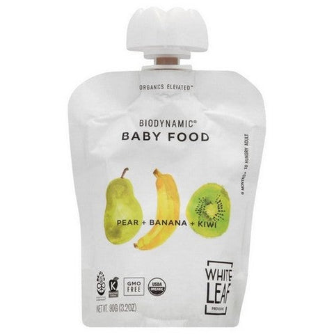 White Leaf Provisions, Baby Food Pear Ban Kiwi, 90 Grams (Case Of 6) White Leaf Provisions