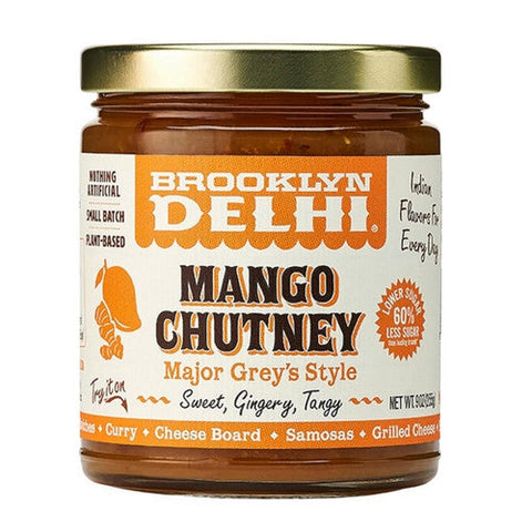 Brooklyn Delhi, Mango Chutney Major Grey Style, Sweet Gingery Tangy, 9 Oz (Case Of 6) Brooklyn Delhi