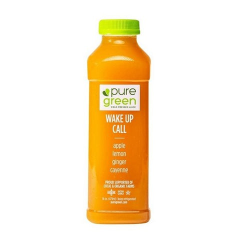 Pure Green, Wake Up Call Cold Pressed Juice, 16 Oz (Case Of 6) Pure Green